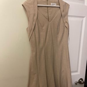 Calvin Klein - Cap sleeve, Flared Bottom Office Dress